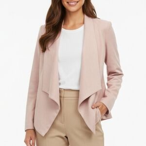 🟣 XS BCBGMaxAzria Pink Blazer with Waterfall Front